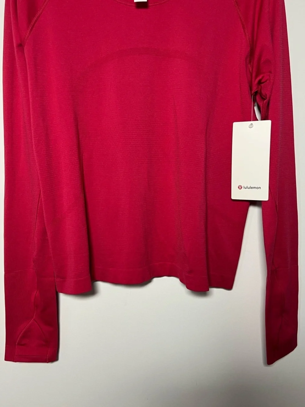 lululemon Swiftly Tech Long-Sleeve Shirt 2.0 Waist Length Pink Dragonfruit 2025 - Picture 5 of 11